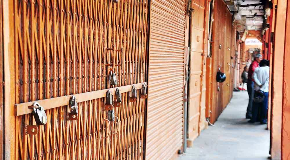 Markets closed in Kishanpole Bazaar