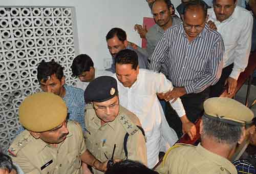 Ex-Rajasthan minister Babu Lal Nagar was arrested in a rape case in Jaipur in October 2013