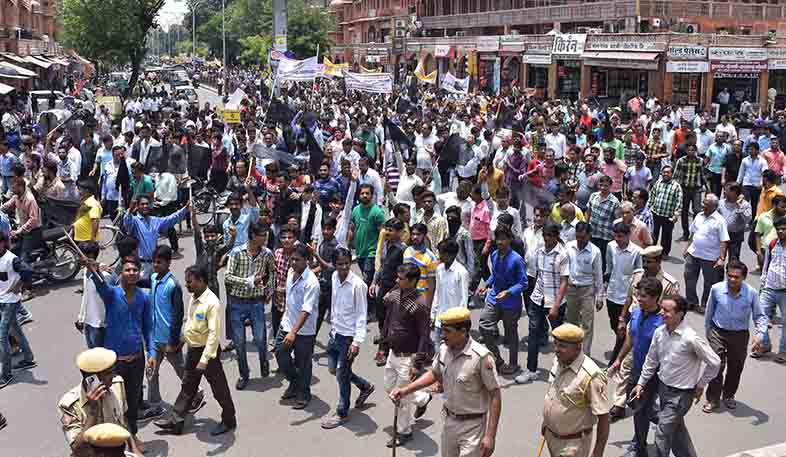 textile traders rally against GST Jaipur