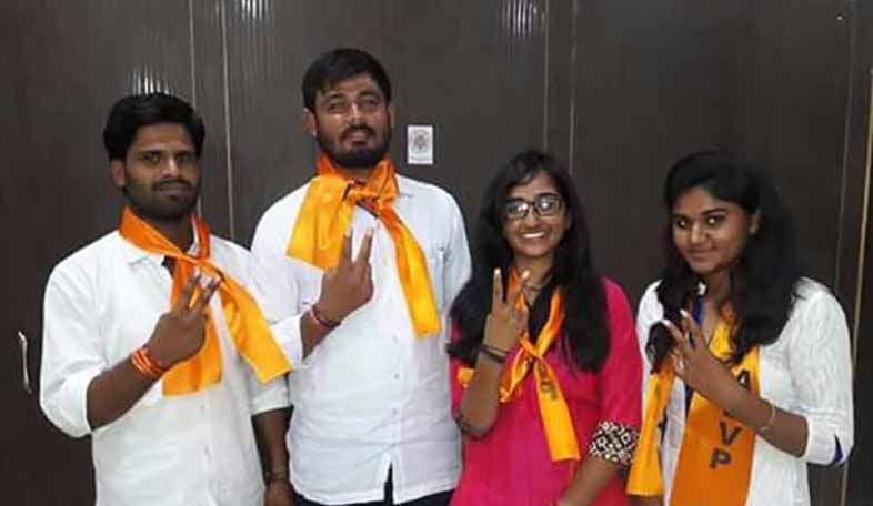 abvp candiates for rajasthan university elections
