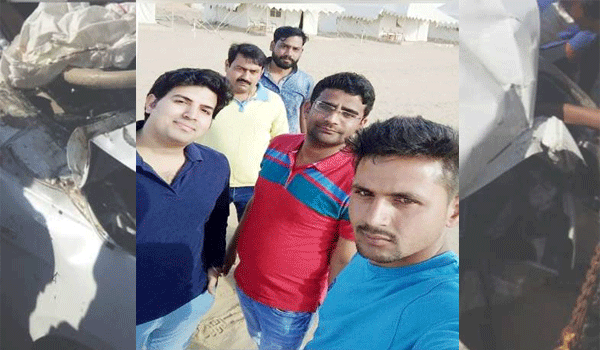 Pokhran-Jaisalmer road accident axix bank employees