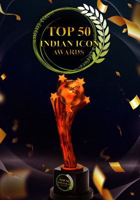 Top 50 Indian Icon Awards trophy 